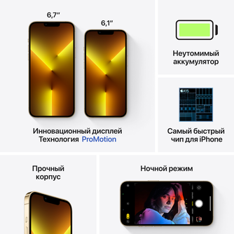 Смартфон Apple iPhone 13 Pro 128GB Золотой