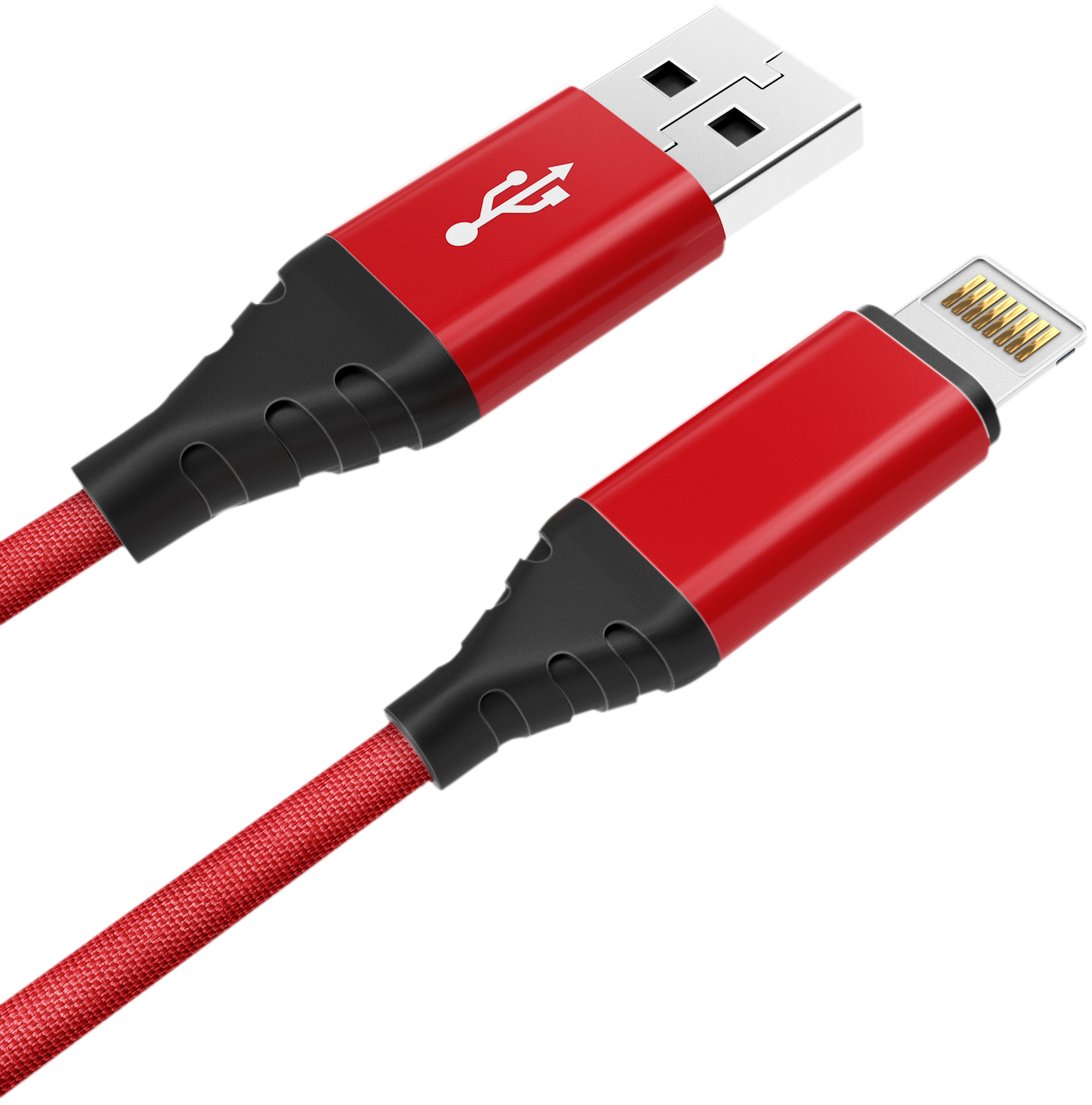 Кабель Akai USB-A to Apple Lightning 1m Red