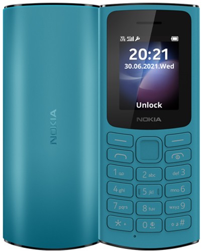 Кнопочный телефон Nokia 105 TA-1557 Dual SIM EAC Cyan