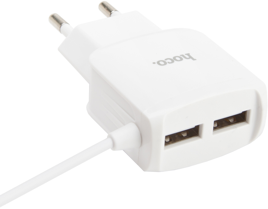 C59A USB-C White сетевое зарядное устройство hoco c59a mega joy со встроенным кабелем microusb белый