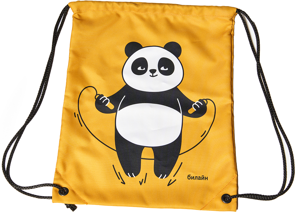 Рюкзак-мешок «Панда Тапа» жёлтый