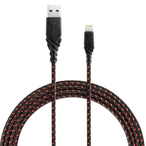 Горящие скидки Energea Nylo Glitz USB to Apple Lightning 1.5m Black/Red