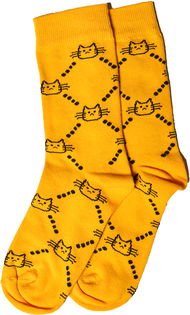 Носки детские «Кот Пуш» жёлтые, размер 20–22