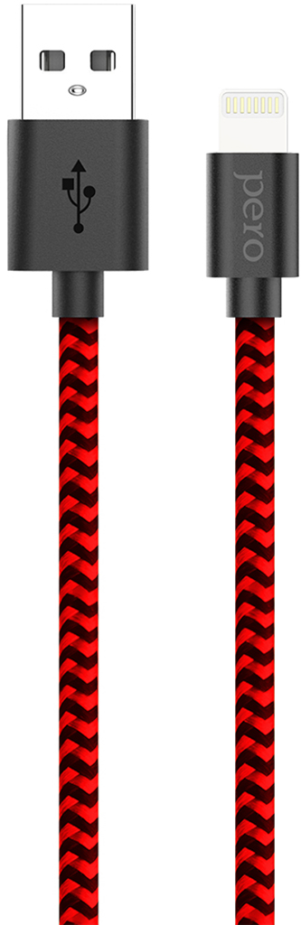 Кабель Pero DC-04 USB to Apple Lightning 2m Red 550₽