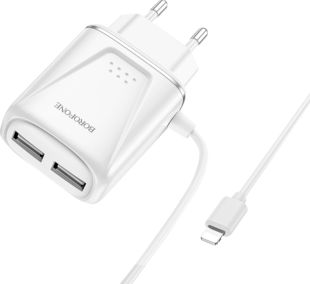 BA50A с кабелем Apple Lightning White зарядное устройство borofone ba50a с кабелем apple lightning white