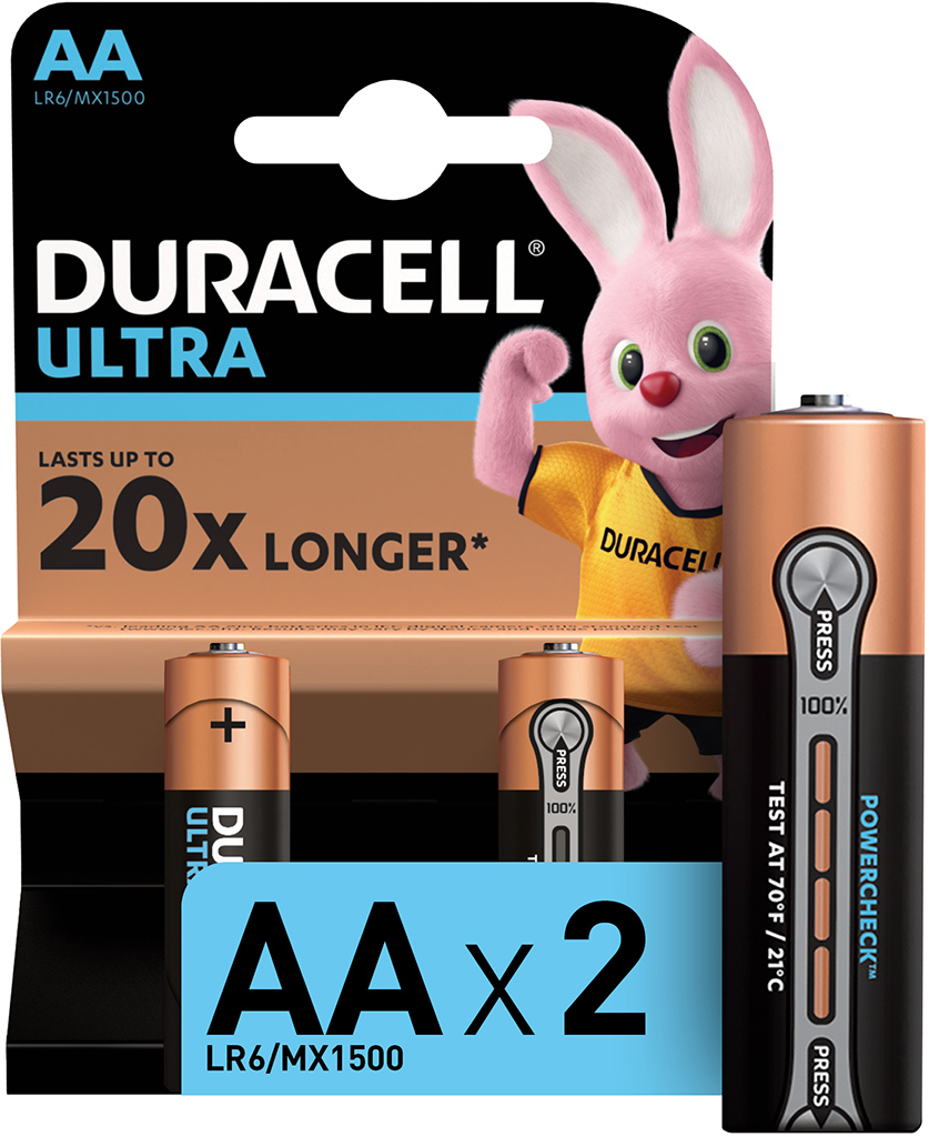 Ultra Power AA (2 шт) батарейки щелочные размера aaa duracell