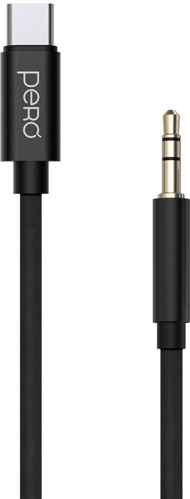 Кабель Pero MC-02 USB-C to 35 jack 1m Black 690₽