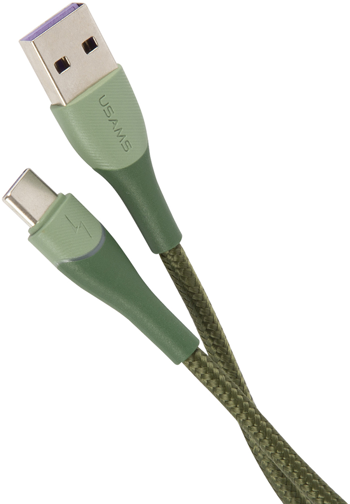 U77 USB to USB-C 1.2m с подсветкой Green
