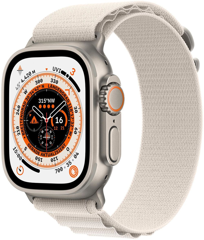 Умные часы Apple Watch Ultra, 49 мм титан/бежевый Alpine Loop ремешок