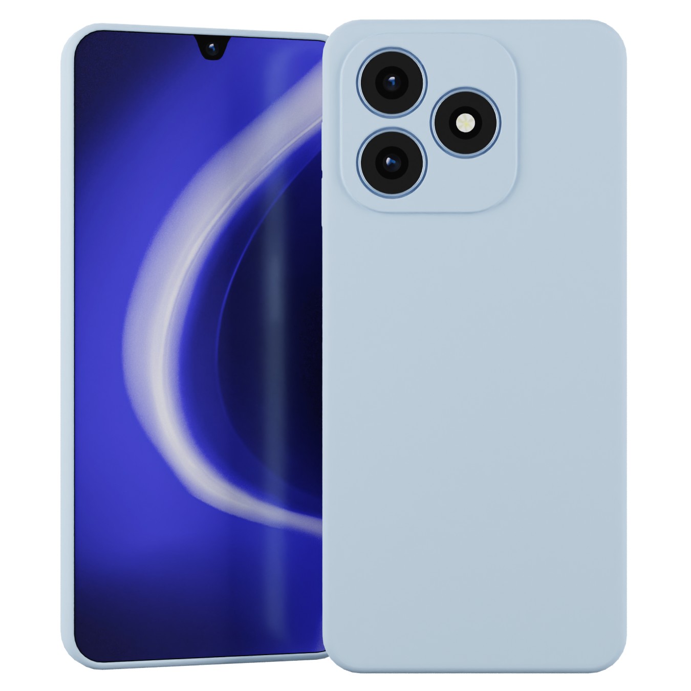 Клип-кейс Krutoff Silicone для HONOR X5d/X5d Plus/X5c/X5c Plus Голубой