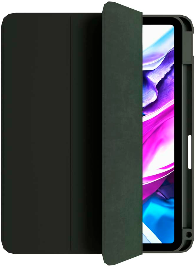 Чехол-книжка VLP Split Folio для планшета Apple iPad Air M2 13/iPad Pro 6 12,9 Тёмно-зелёный