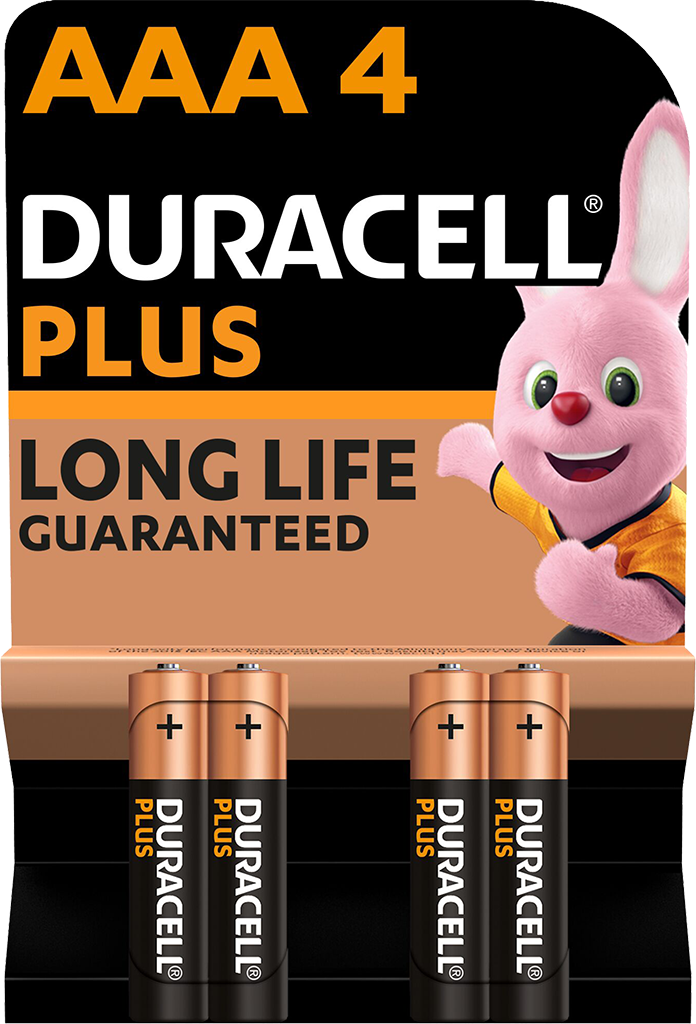 Элемент питания Duracell Plus AAA (LR03) 1,5 V (4 шт)