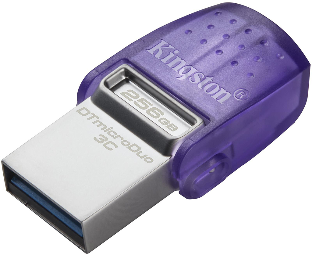 DataTraveler microDuo 3C G3 256GB USB 3.2 Gen 1 Purple usb накопитель kingston datatraveler microduo 3c g3 64gb usb 3 2 gen 1 purple