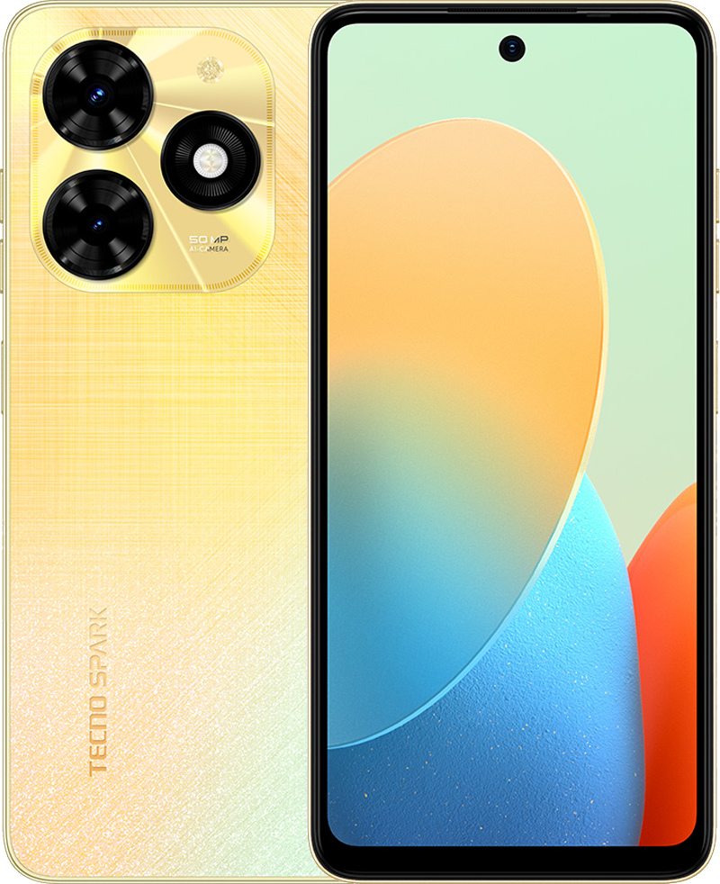 Смартфон TECNO Spark 20C 4/256GB Gold силиконовый чехол с принтом magic paint для tecno spark 8 техно спарк 8