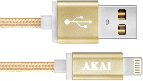 USB – Apple Lighting Gold горящие скидки akai usb – apple lighting gray