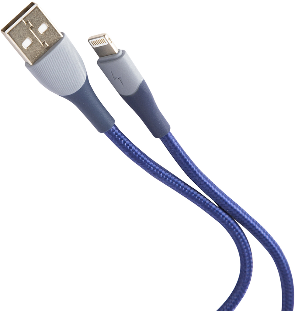 U77 USB to Apple Lightning 1.2m с подсветкой Blue