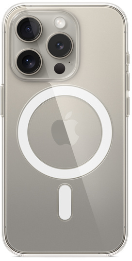 цена Clear Case with MagSafe для iPhone 15 Pro прозрачный