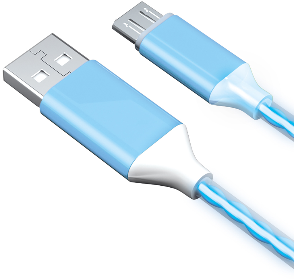 Кабель Akai CE-451 USB to microUSB 1m Blue 490₽