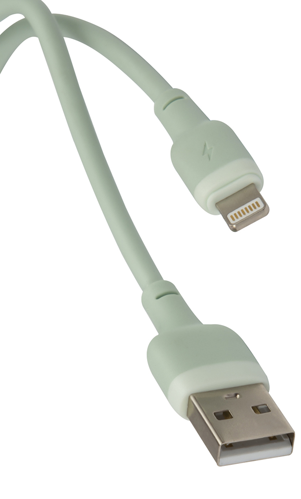 Touch USB to Apple Lighting 1m 3A Green горящие скидки akai metall usb to apple lighting 1m black
