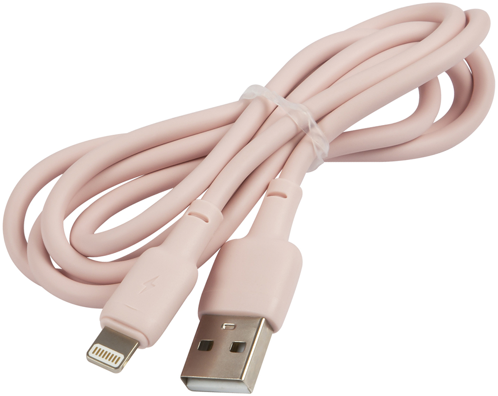 Touch USB to Apple Lighting 1m 3A Pink кабель red line touch usb to apple lighting 1m 3a white