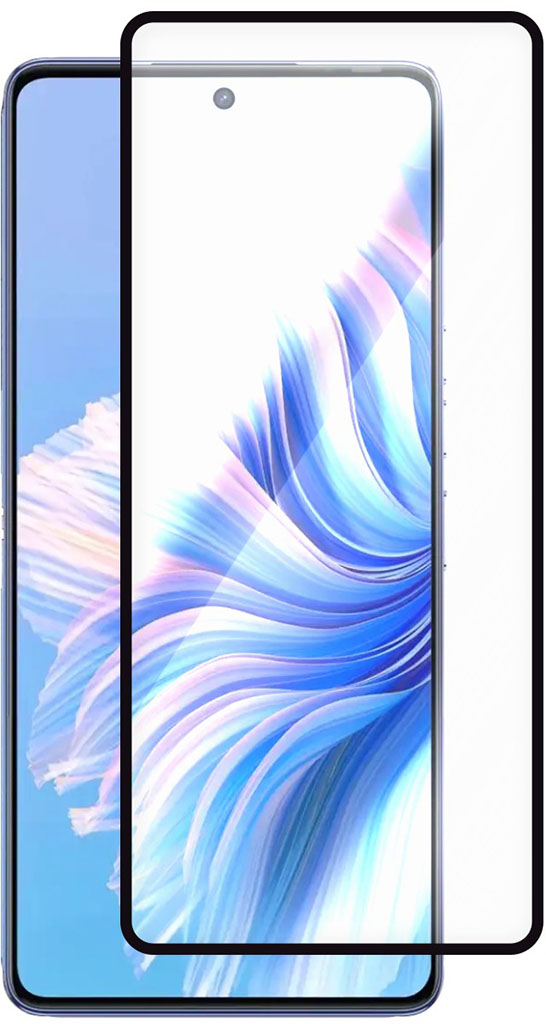 Защитное стекло Krutoff Premium для TECNO Camon 20 Pro 5G с чёрной рамкой