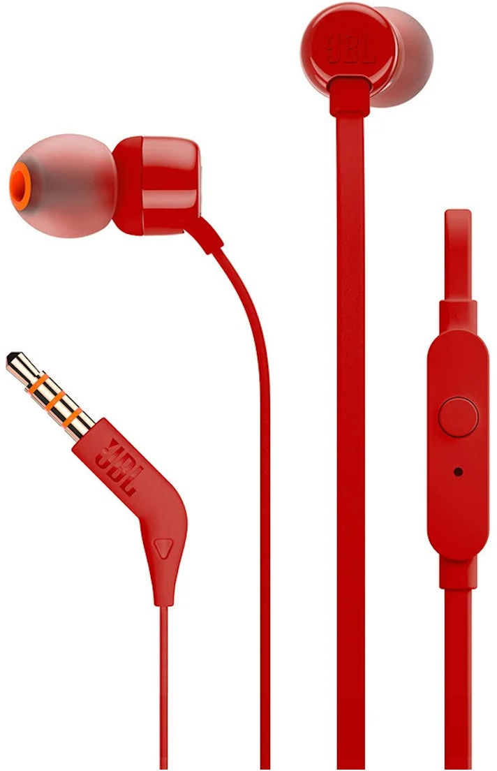 T110 Red jbl headphones t110 wired white