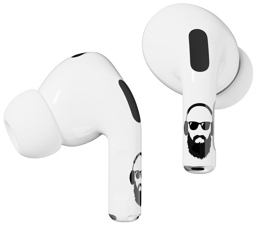 Комплект наклеек VLP Easy Art Бородач для Apple AirPods 4 (2 шт.)