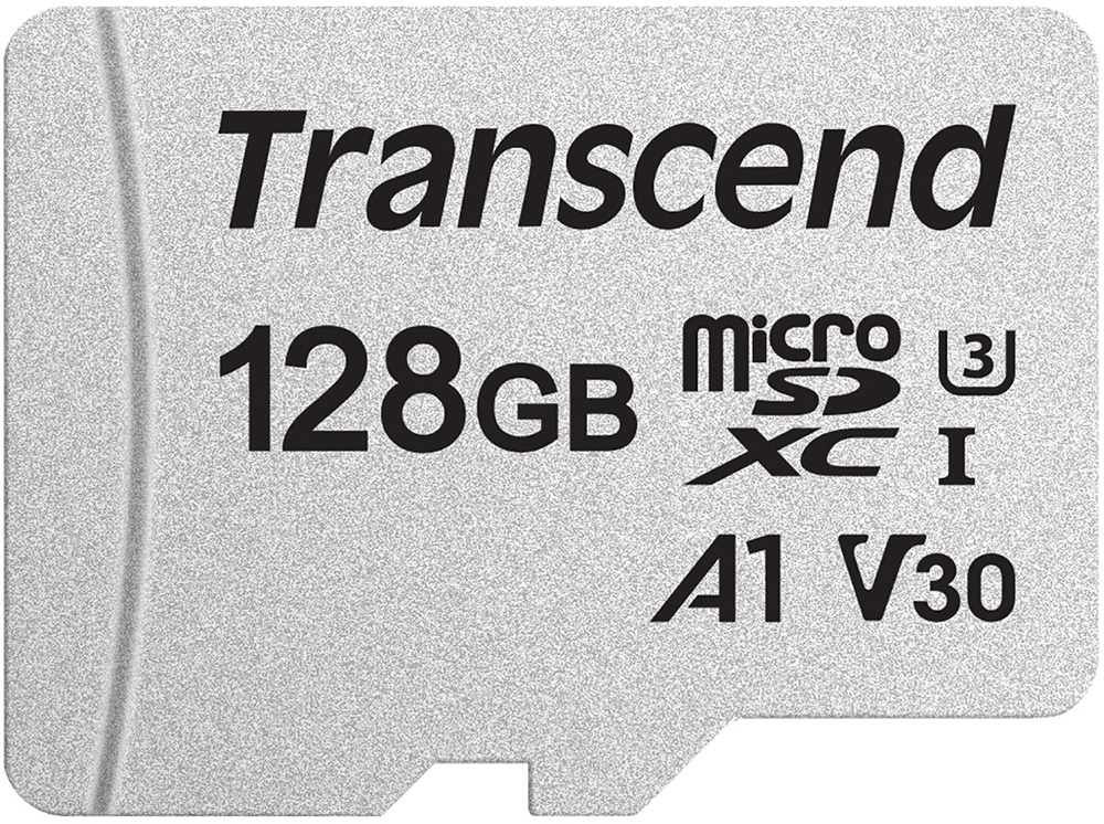 Карта памяти Transcend microSDXC UHS-I 128GB TS128GUSD300S-A с адаптером