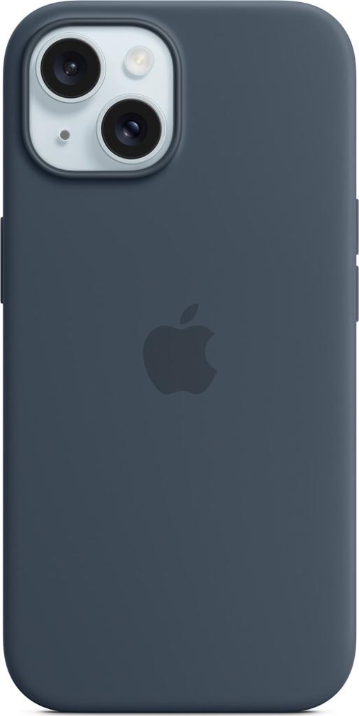 Silicone Case with MagSafe для iPhone 15 Storm Blue