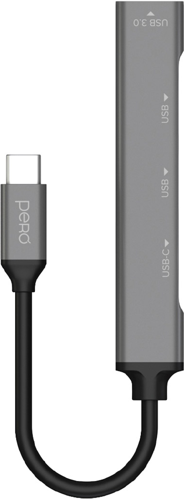 USB-хаб Pero MH03 USB-C to USBUSB-C Gray 1690₽
