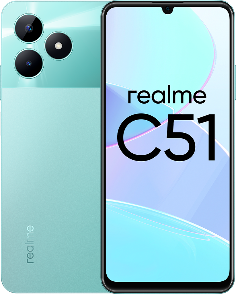 C51 4/64GB Зелёный смартфон realme c51 4 гб 64 гб черный