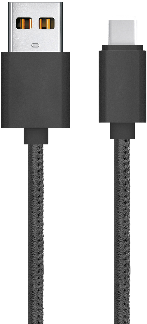 Leather USB to USB-C 1m Black