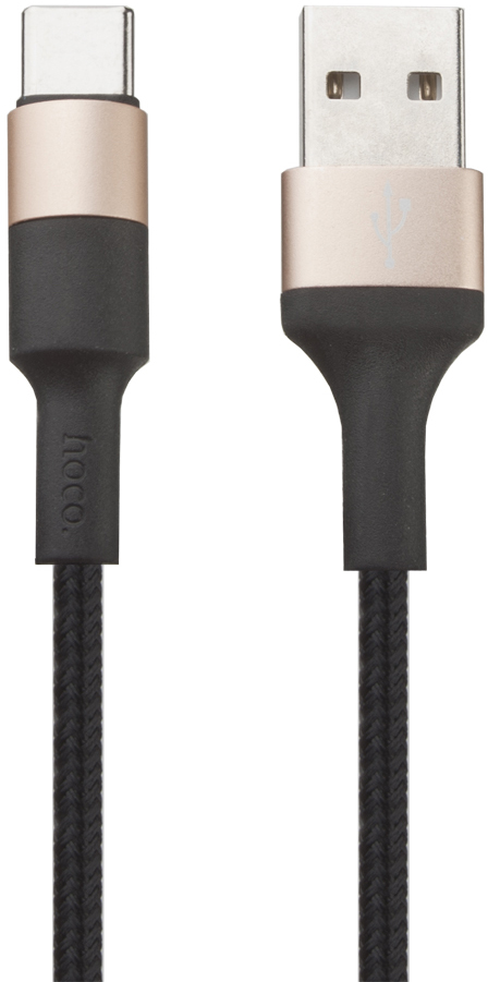 X26 USB to USB-C 1m Black кабель hoco x26 usb microusb золотой