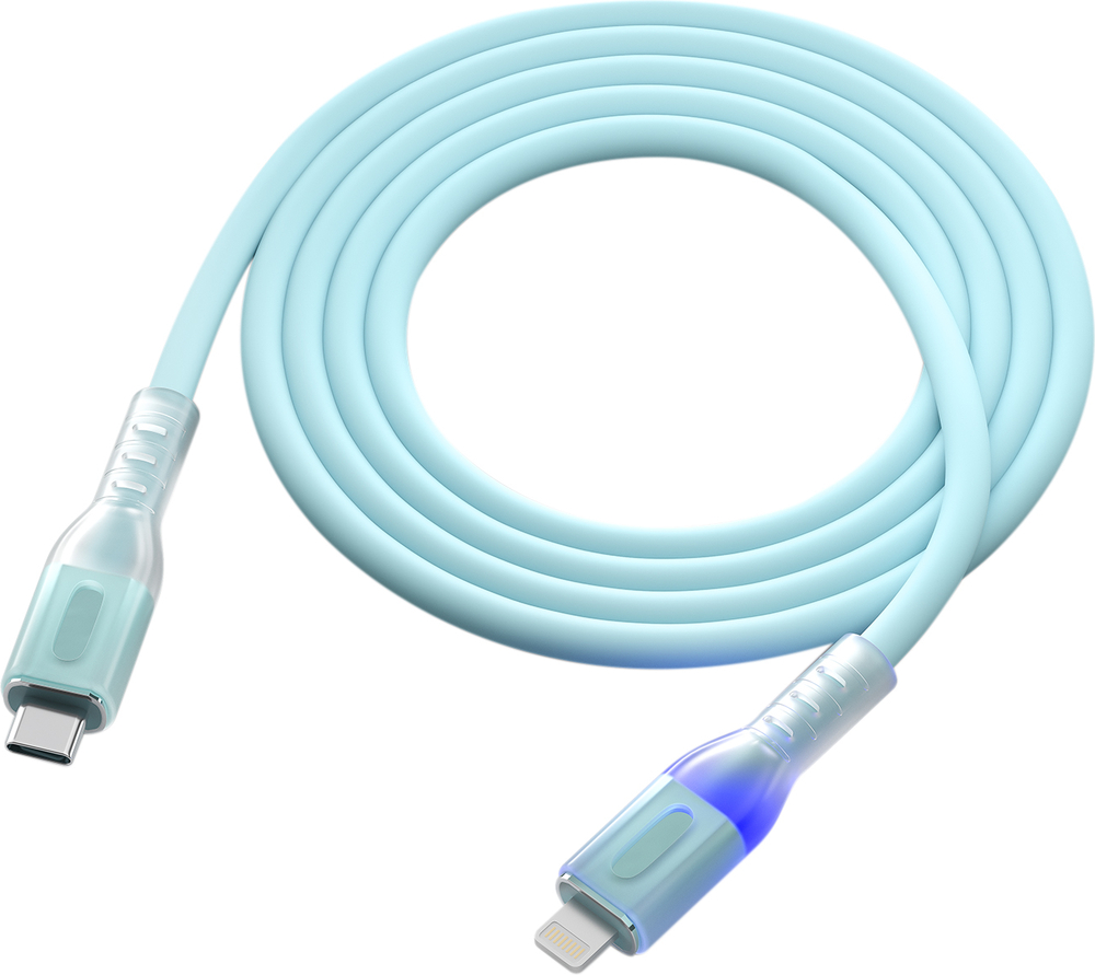 Кабель Red Line pro Shimmer USB-C to Apple Lightning 1m Green