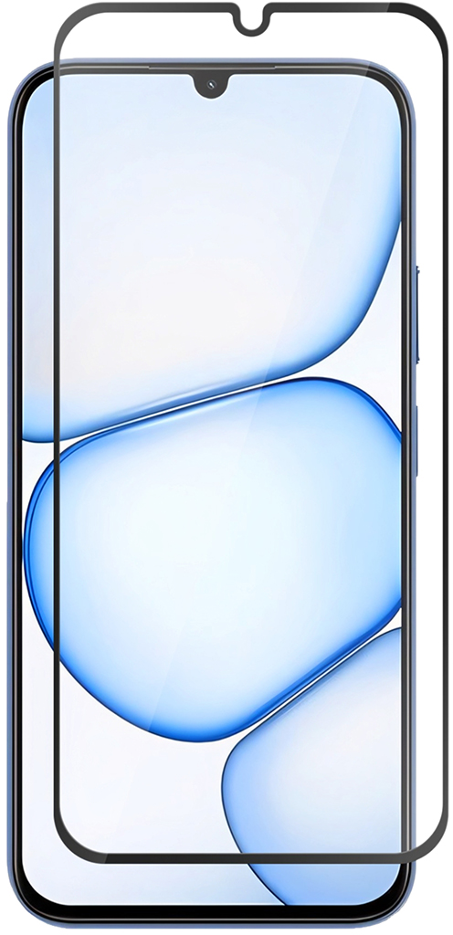 Защитное стекло BoraSCO для realme C100X с чёрной рамкой