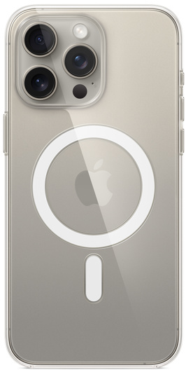 Clear Case with MagSafe для iPhone 15 Pro Max прозрачный цена и фото