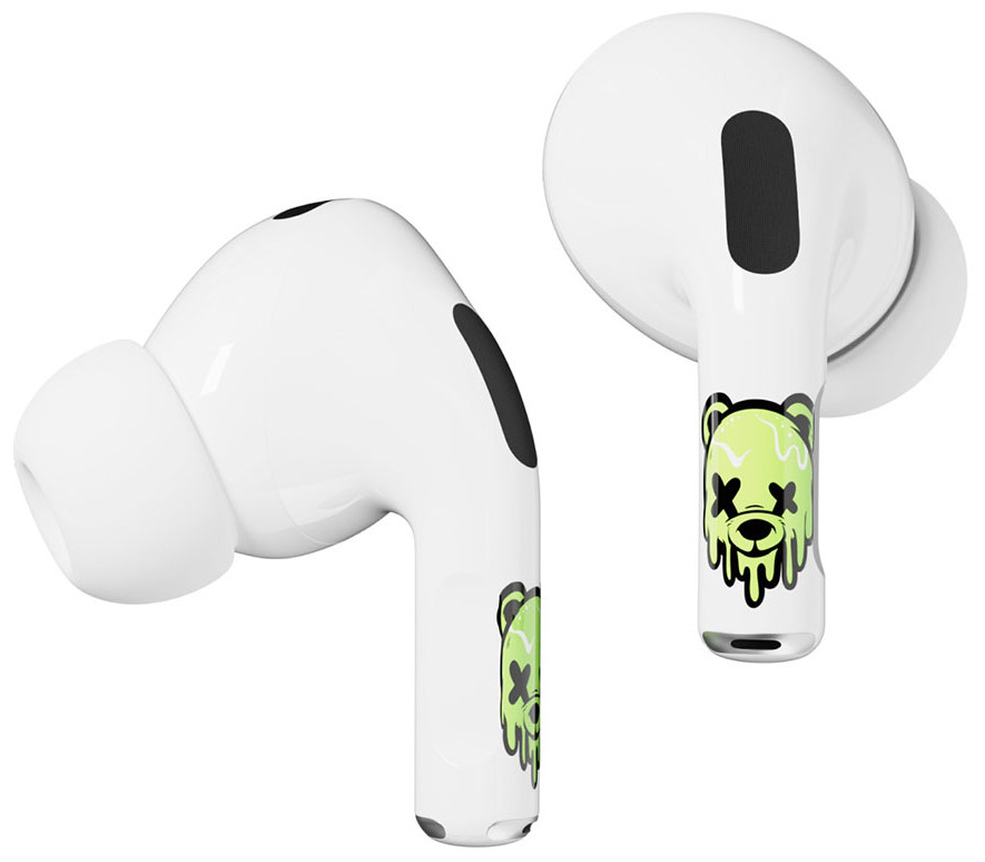 Комплект наклеек VLP Easy Art Светящийся медведь для Apple AirPods Pro / Pro 2 (2 шт.)