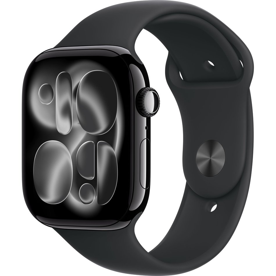 Умные часы Apple Watch Series 11 (GPS) 46 мм Jet Black с чёрным ремешком Sport Band M/L