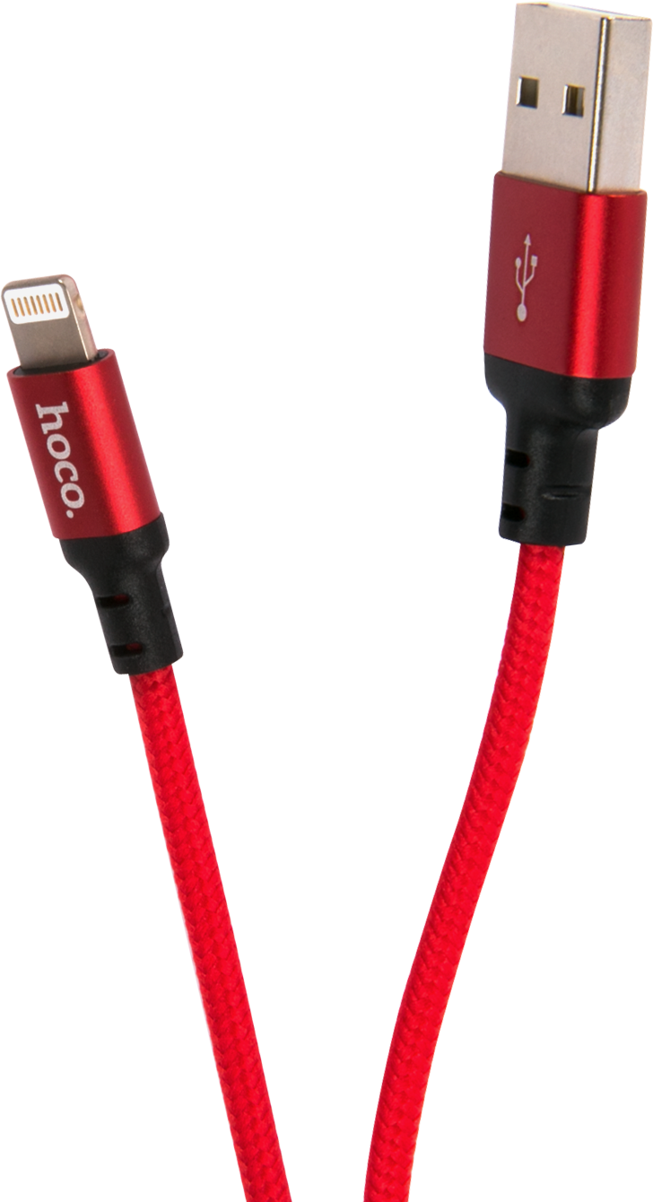 X14 USB to Apple Lightning 2m Red кабель hoco x14 usb to apple lightning 2m red