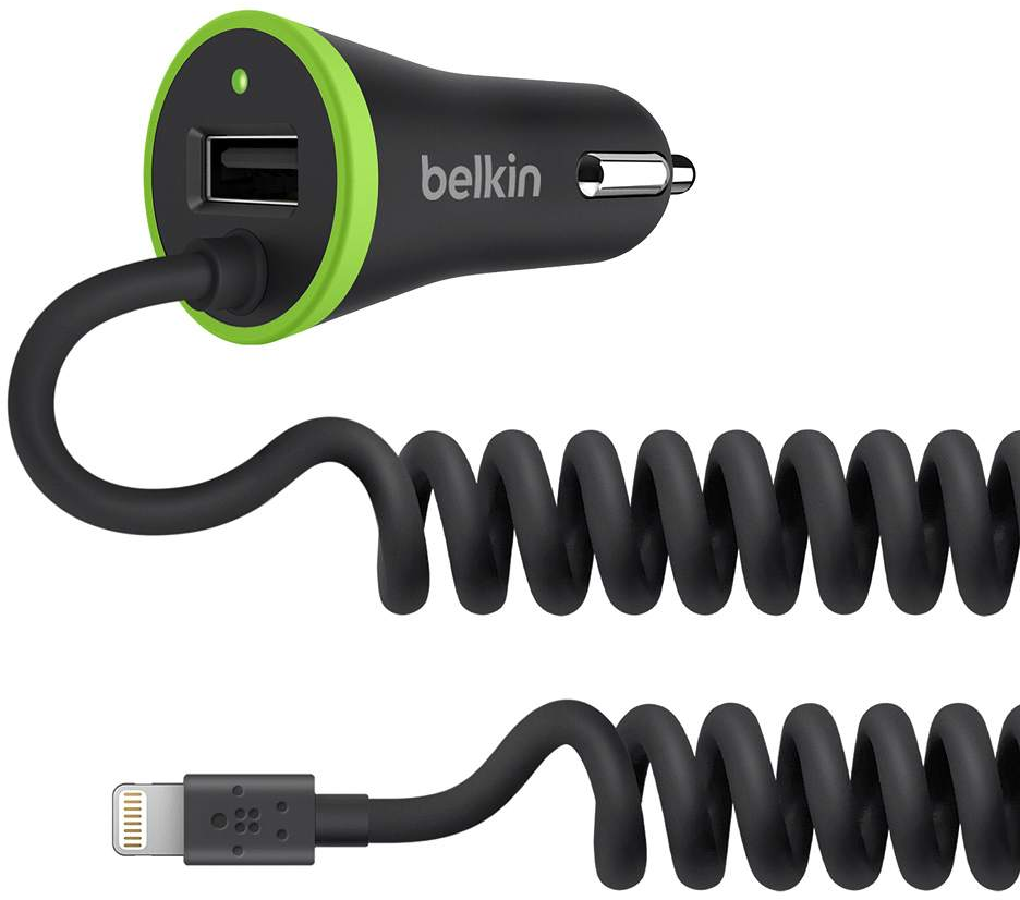 автомобильное зарядное устройство belkin mixit metallic f8m730bt белый Universal Lightning Black