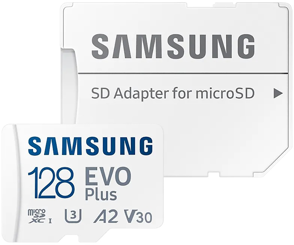 Карта памяти Samsung Evo Plus microSDXC U3 Class 10 128GB с адаптером MB-MC128SACN 3990₽