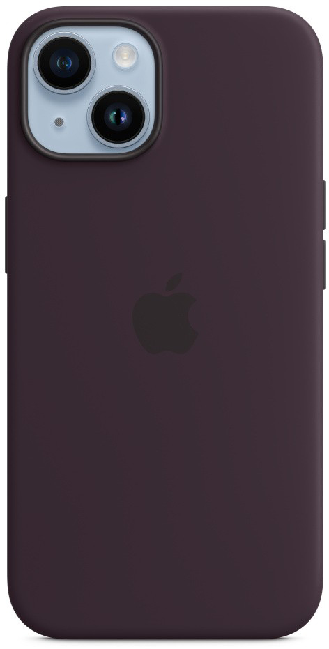 Silicone Case with MagSafe для iPhone 14 Elderberry матовый силиконовый чехол дама в бабочках на apple iphone xr 10r айфон икс р
