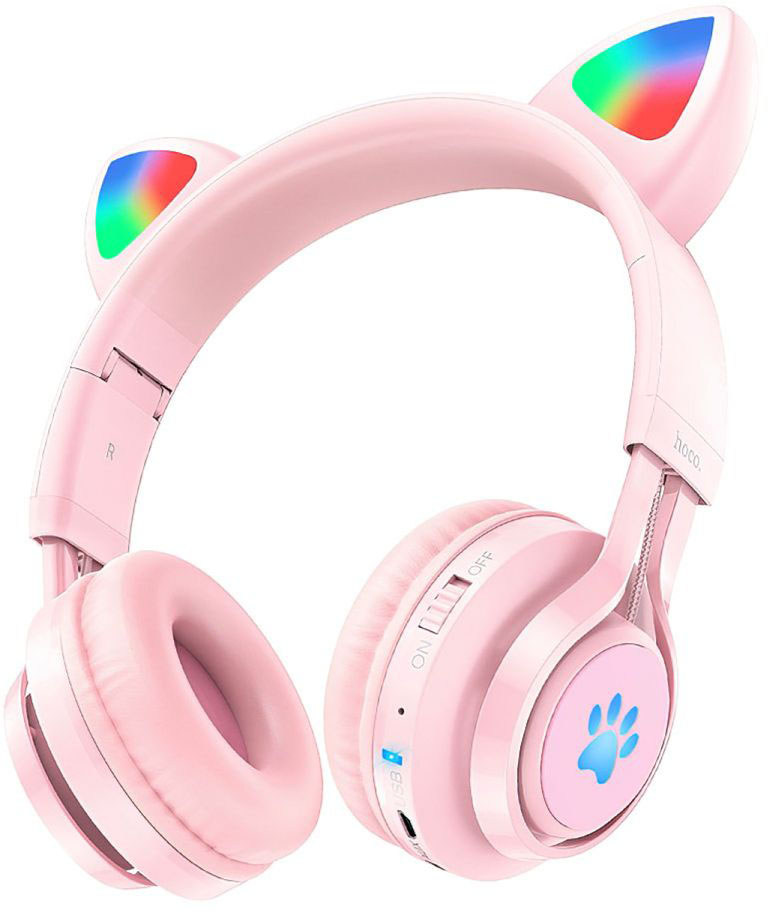 Наушники Hoco W39 Cat Ear Pink