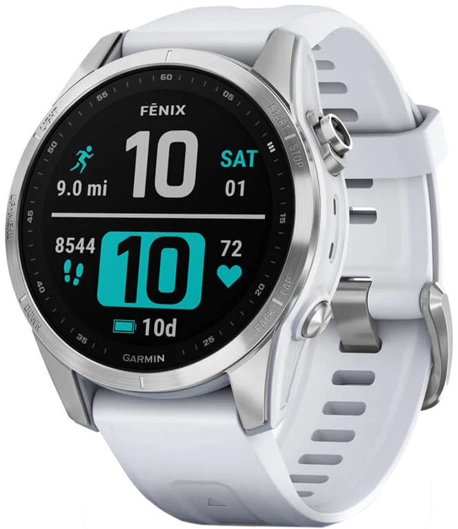 Fenix 7S 42mm Silver, с ремешком Whitestone смарт часы garmin fenix 7s