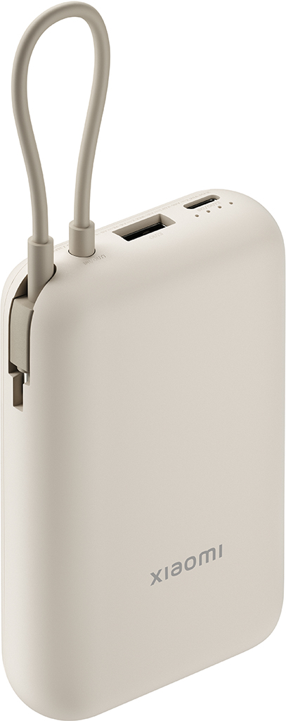 Портативное зарядное устройство Xiaomi Power Bank 10000mAh с кабелем Beige