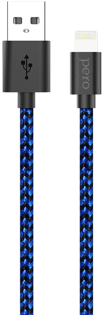 Кабель Pero DC-04 USB to Apple Lightning 2m Blue 550₽