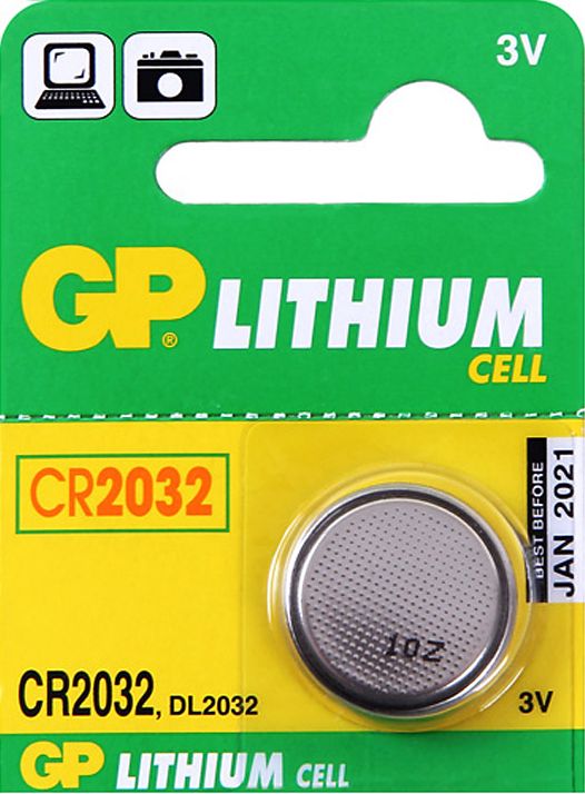 Lithium CR2032 gp батарейки cr2032 2cru4 40 2400