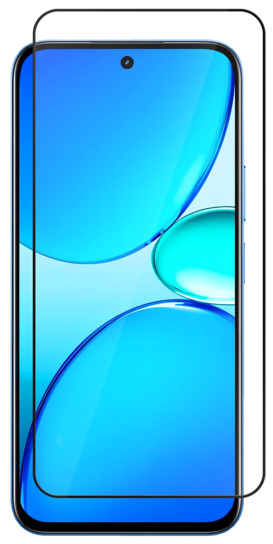 Защитное стекло BoraSCO для realme C85 с чёрной рамкой