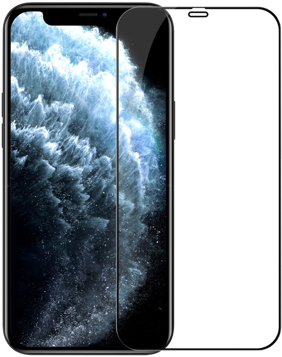 для Apple iPhone 12/12 Pro Black комплект из 3 x защитных гибридных стекол матовых krutoff для oukitel wp15s