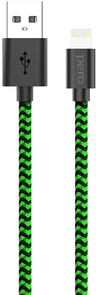 Кабель Pero DC-04 USB to Apple Lightning 2m Green 550₽